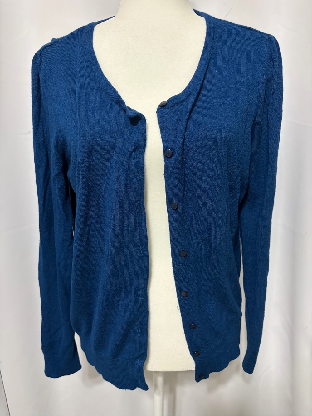 Deep Blue Women's Button-Front Cardigan